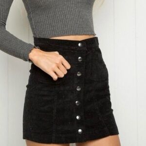 black button down corduroy skirt brandy melville